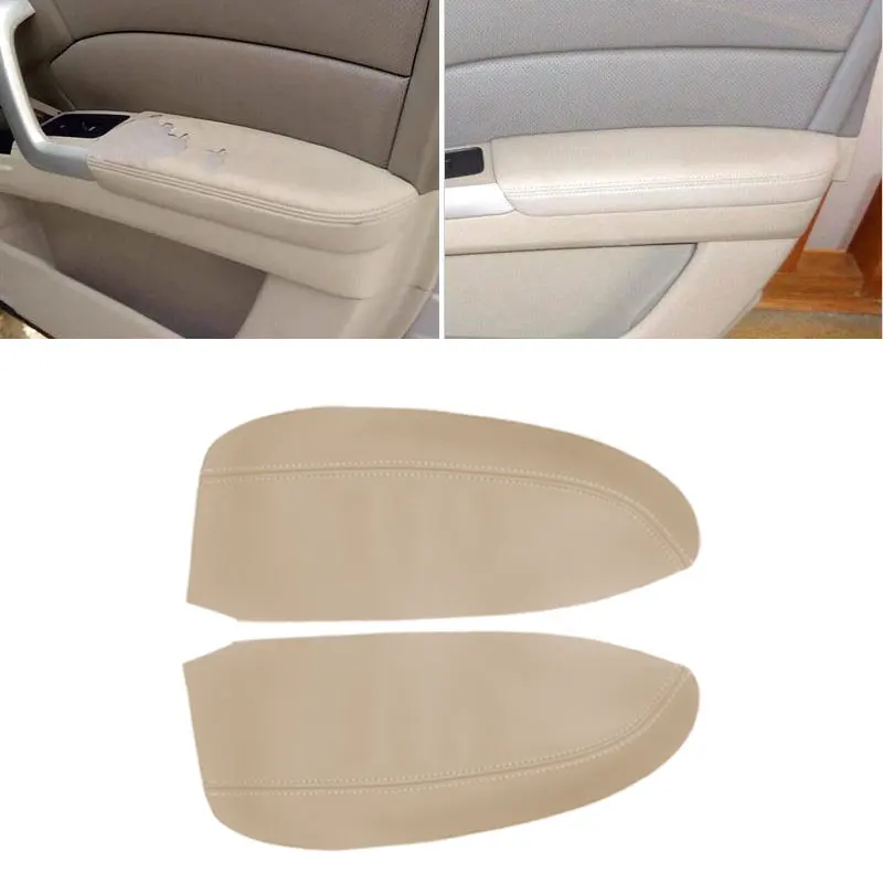 

Beige For Acura RDX 2007 2008 2009 2010 2011 2012 2pcs Car Microfiber Leather Front Door Armrest Panel Cover Protective Trim