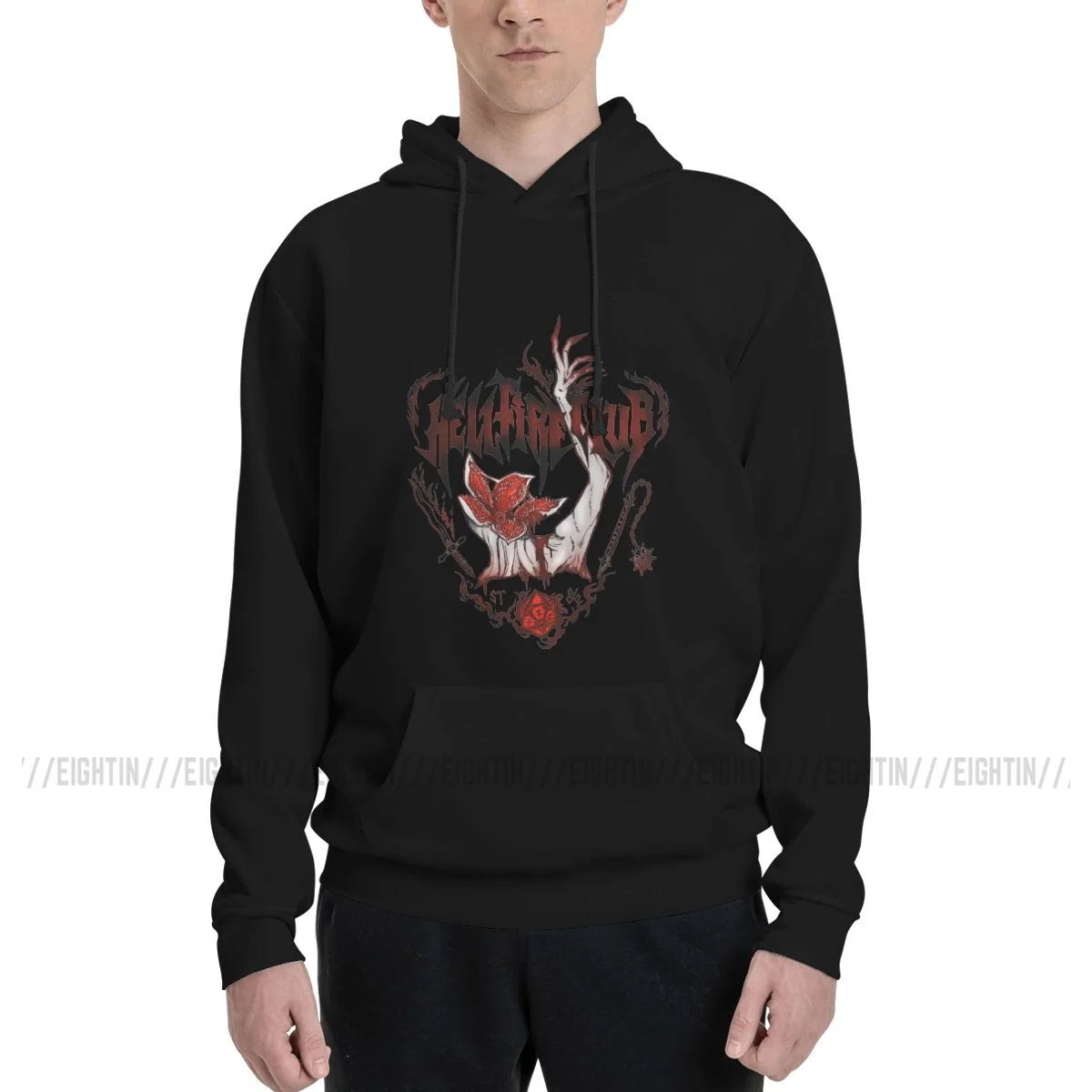 

Hellfire Club Eddie Munson Funny Sweatshirt Men's Hooded Hoodie Autumn Pullover