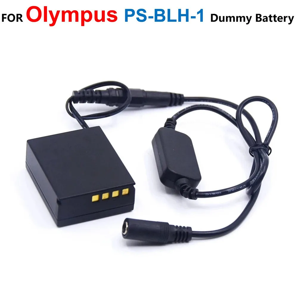 

12V-24V Step-Down Power Cable Adapter+PS-BLH-1 BLH1 DC Coupler Fake Battery For Olympus EM1 MARK II EM1-2 EM1 Mark 2 Camera