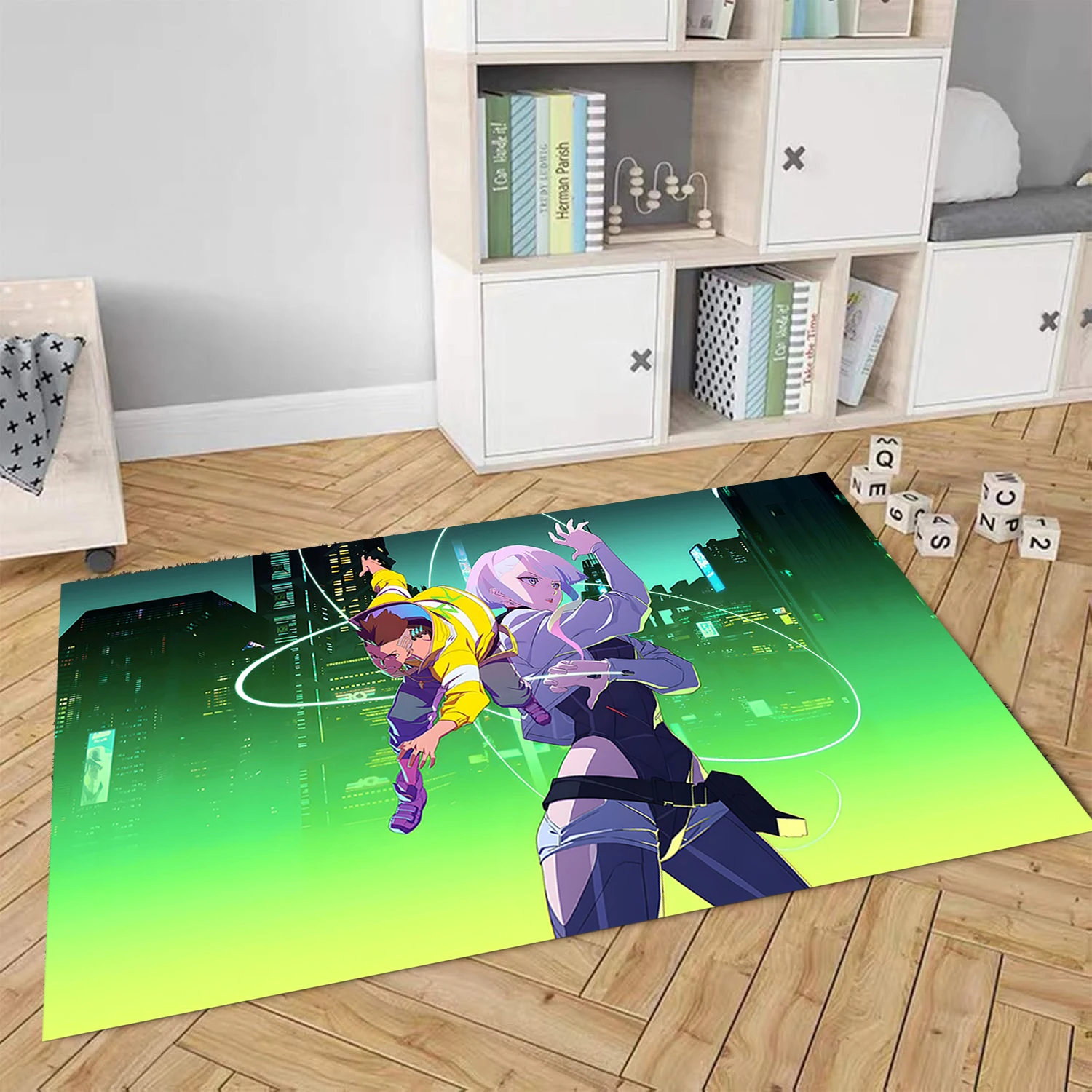 Anime Game C-Cyberpunk E-Edgerunners mat for Living Room Bedroom Home Sofa Decoration Balcony Washable Rug Decor