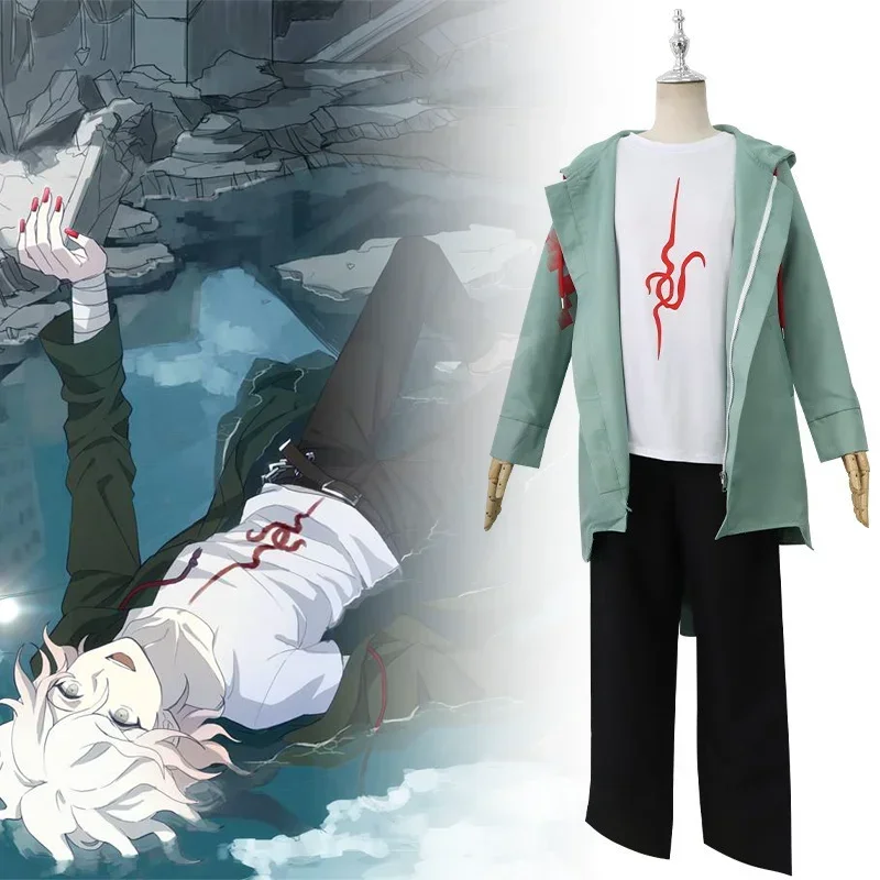 Игра Super Dangan Ronpa 2 Nagito Komaeda карнавальный костюм мужское пальто полный комплект