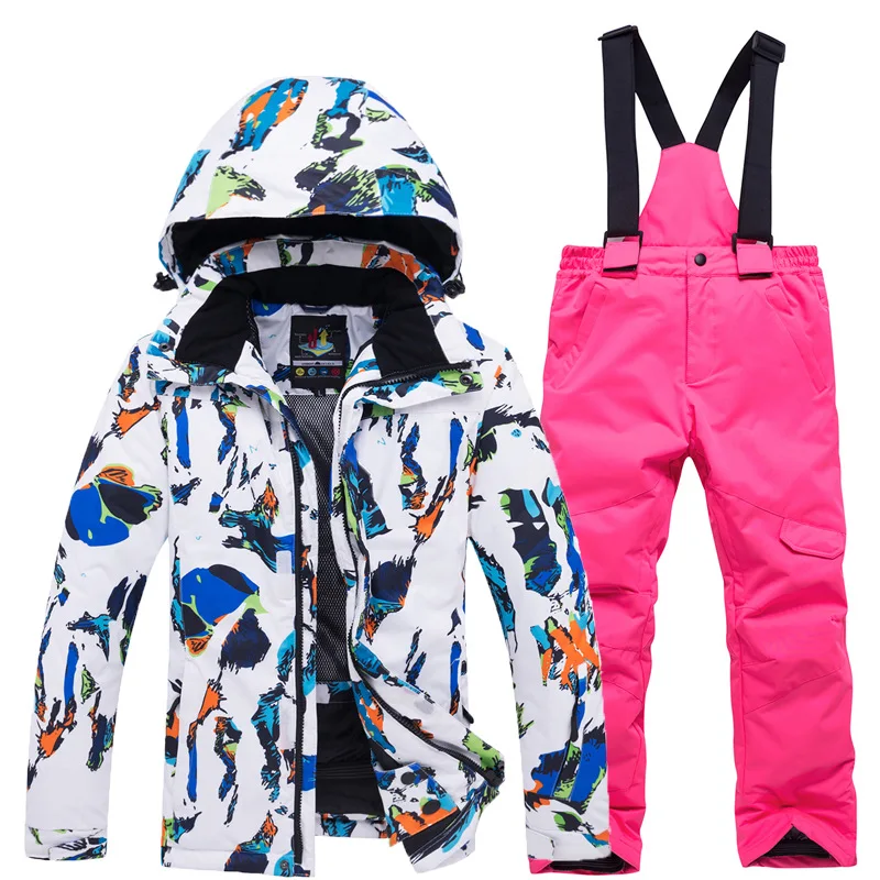 Ski Suit New Style Boys' and Girls' Outdoor Sports Warm Top Pants Trend Fashion Trend Suit