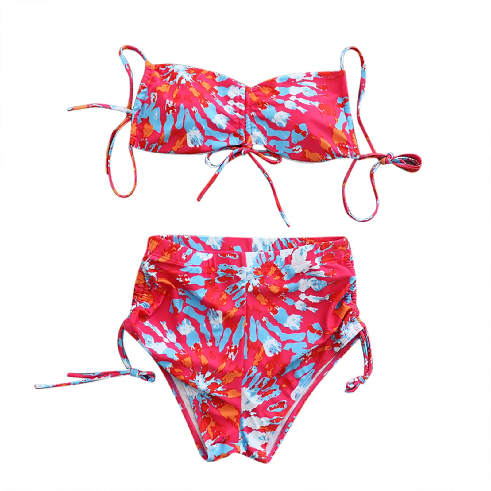 

Fashion Bikini Printed Sexy Split Beachwear Women's Swimwears Tankinis Set