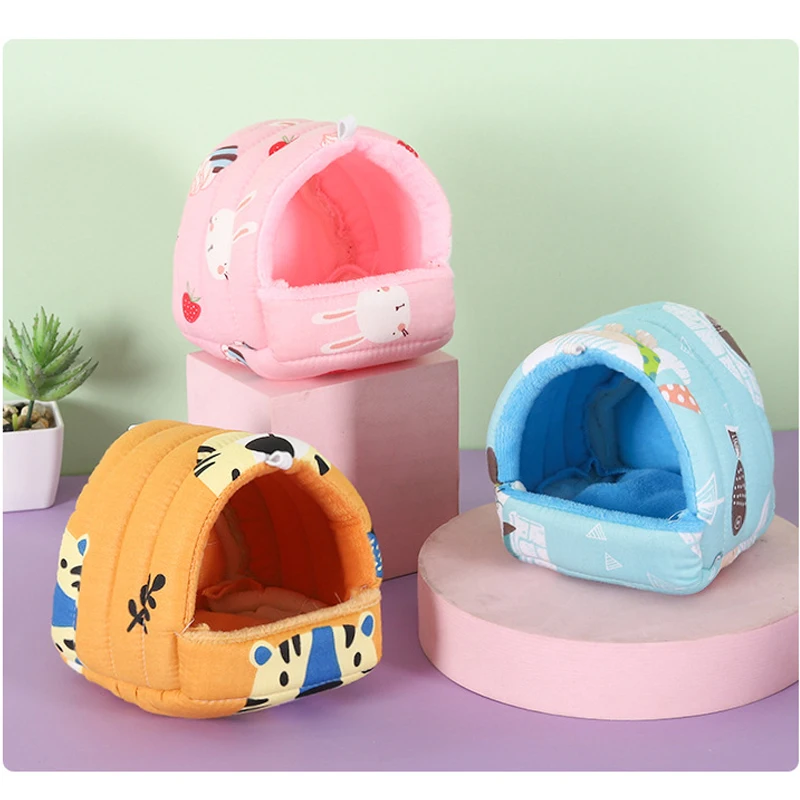 hamster house guinea pig nest small animal sleeping bed winter warm cotton mat soft accessories for rodentguinea pigrat free global shipping
