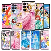 princess disney beautiful for samsung galaxy s22 s21 s20 ultra plus pro s10 s9 s8 s7 4g 5g silicone soft black phone case