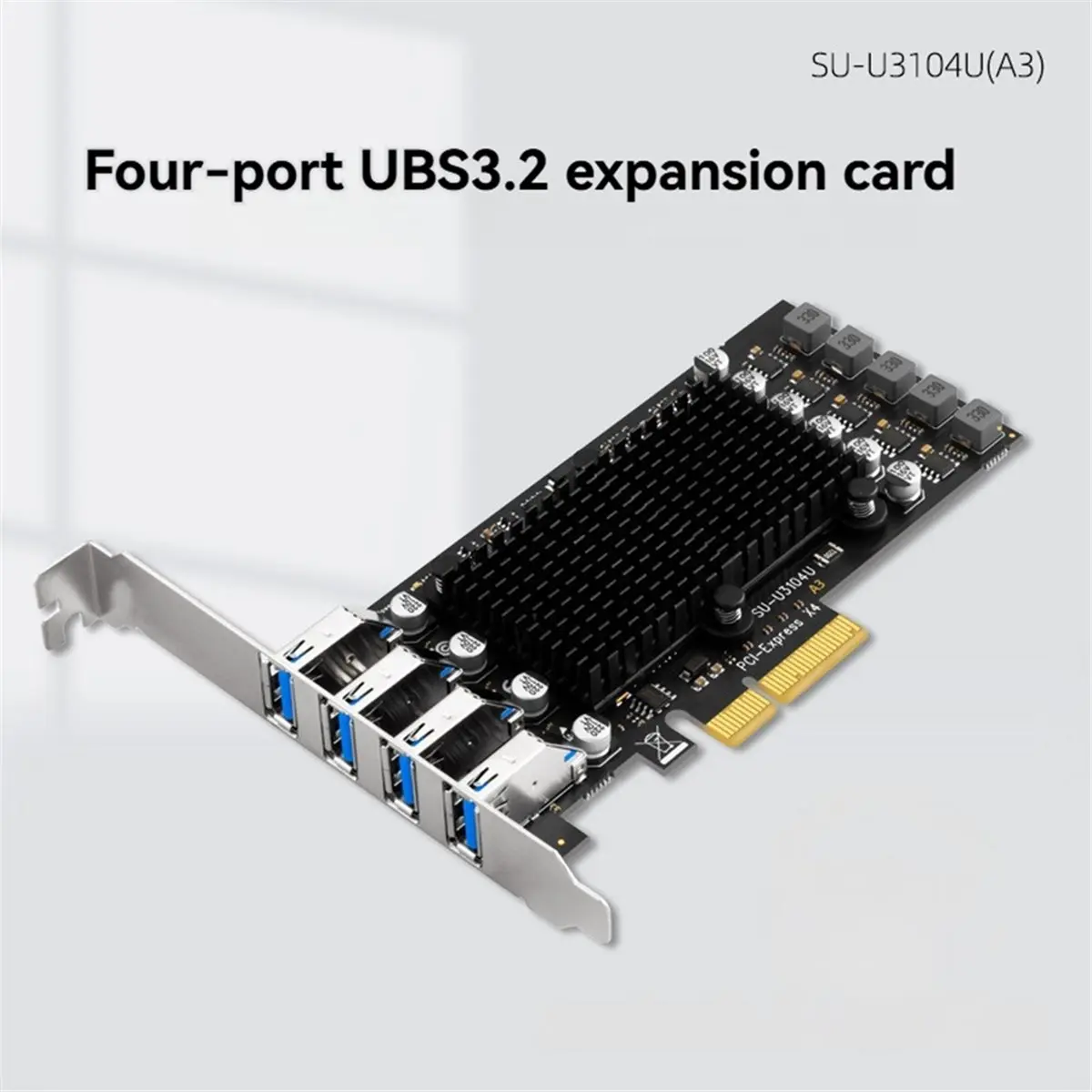 Фото [VALUE PACK] Карта расширения USB PCIe с 4 портами, USB-хаб PCI-E X4 на 4 порта USB3.1, USB 3.2 Gen2 40 Гбит/с для ПК №4