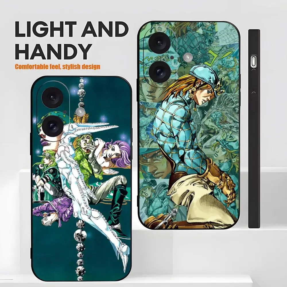 Фото Чехол для телефона JOJO Steel Ball Run Anime для iPhone 17 16 15 14 13 12 X XR XS 8 Plus Mini Pro Max, мягкий, черный, противоударный №2