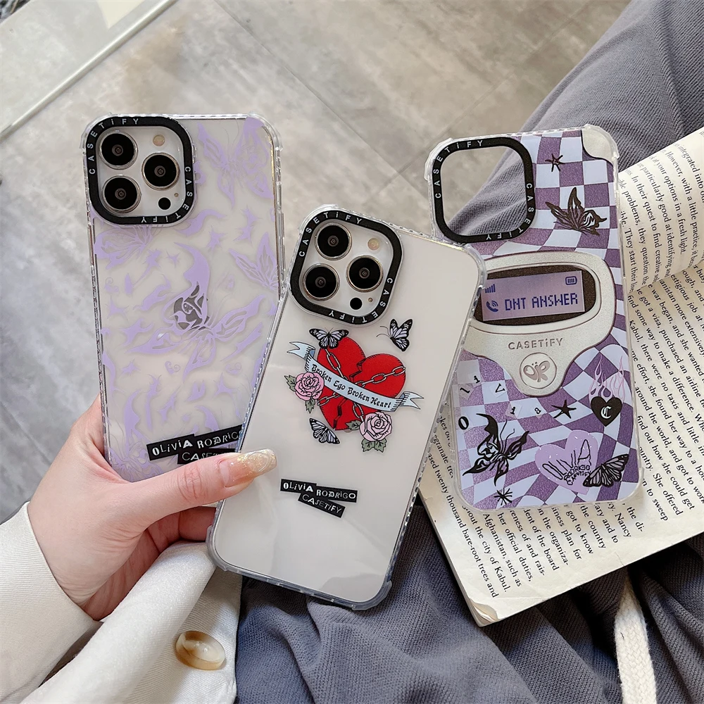 

Fashion Plaid Butterfly For Girls Phone Cases For iPhone 13 12 11 Pro Max XR XS MAX 8 X 7 SE 2020 Anti-drop Soft TPU Cover Gift