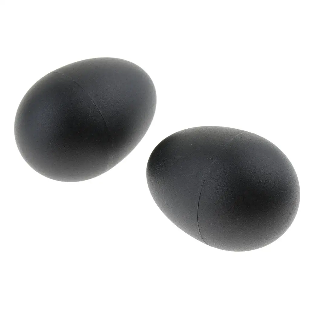 

Pack of 2 Plastic Egg Shaker Black Toddler Preschool Musical Rattle Toy