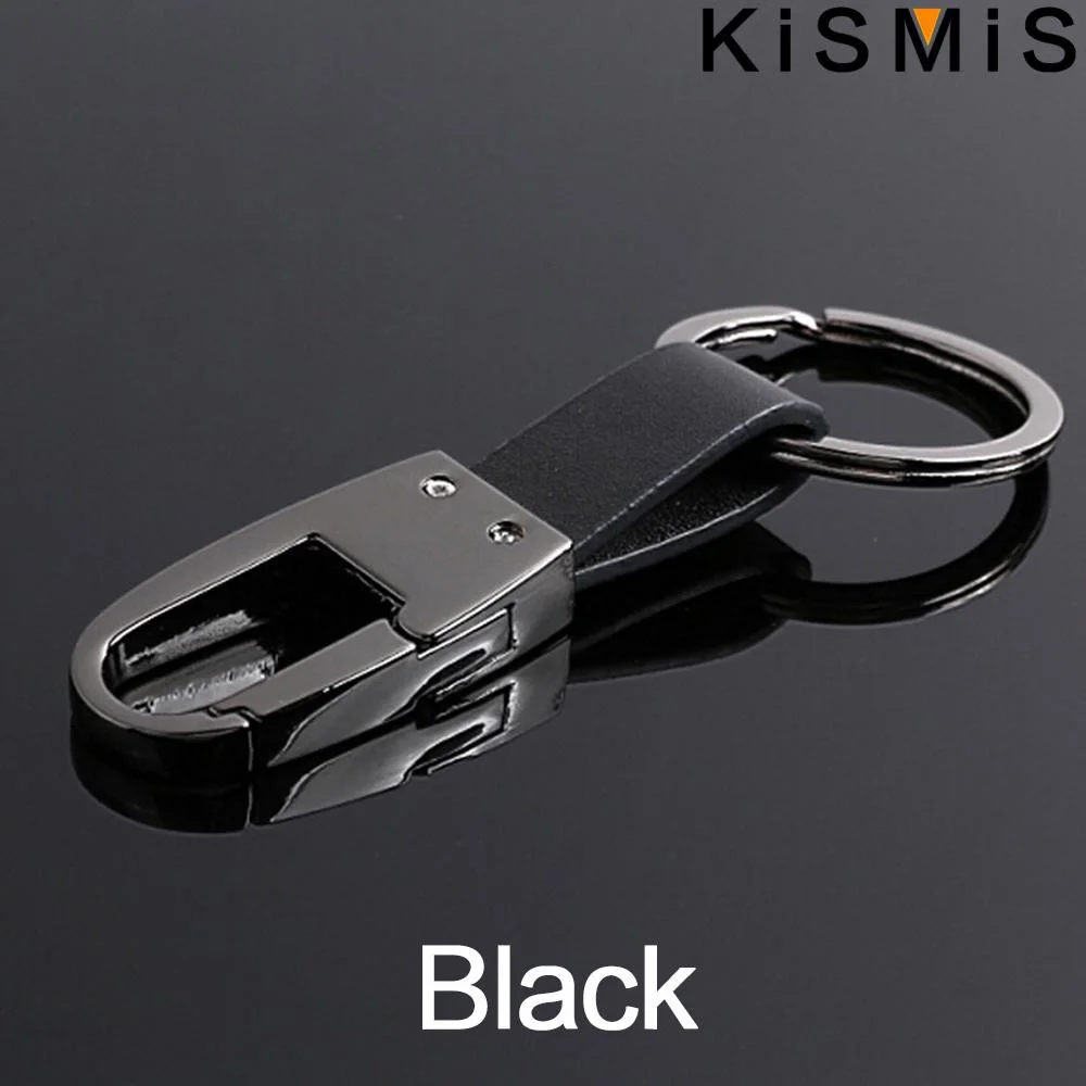 

Минималистичный кожаный брелок для мужчин — элегантный деловой держатель для автомобильных ключей с премиальной строчкой