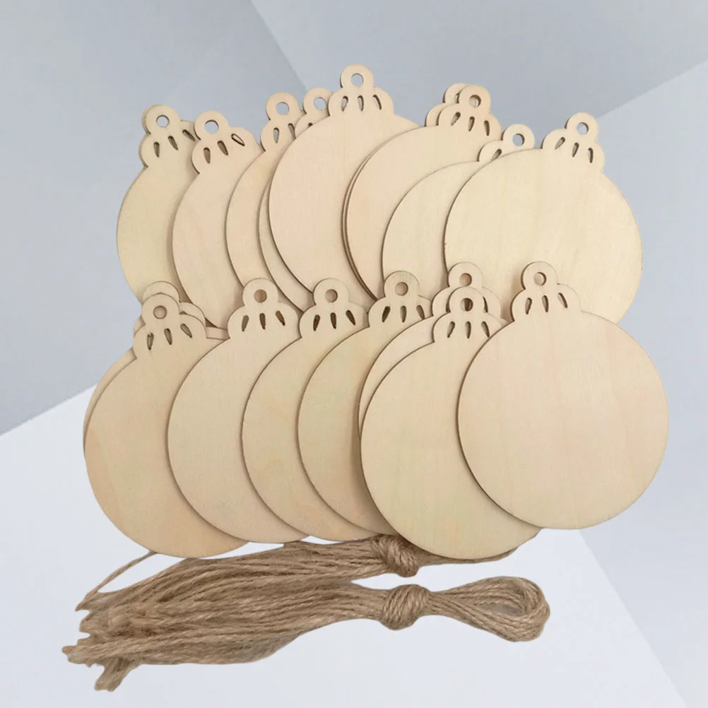 

20 Pcs/Pack Wood Hanging Pendant Durable Decorative Pendants Wood Crafts for Decoration Party Wedding