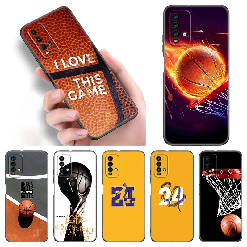 Чехол для телефона с номером баскетбольной корзины для Xiaomi Redmi Note 11, 10, 9, 8 Pro, 11T, Φ 10T, 10S, 9S, 9T, 9i, 9C, 9A, 8T, мягкий черный чехол из ТПУ