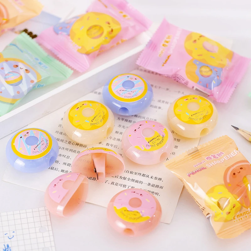 

Morandi Candy Pencil Sharpener Blind Bag Creative Cartoon Cute Portable Mini Single Hole Plastic School Office Stationery