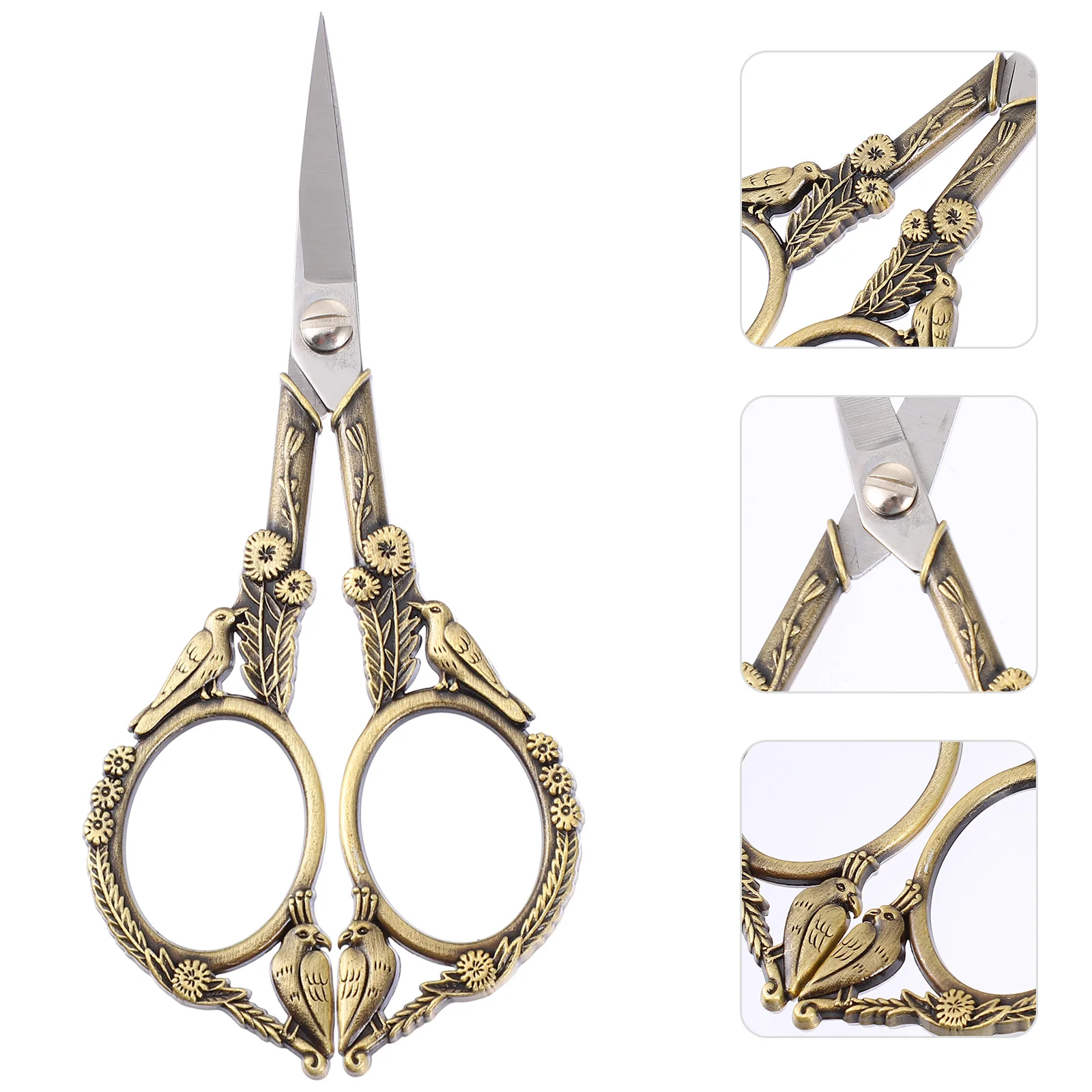 

Professional Tailor Fabric Embroidery Pointed Scissor Precision Scissor Bird Design