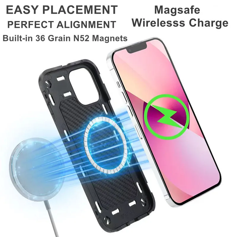 

Магнитный чехол Magsafe для iPhone 13 Pro Max 13 Pro 12 Pro Max, противоударный чехол для мобильного телефона с беспроводной зарядкой