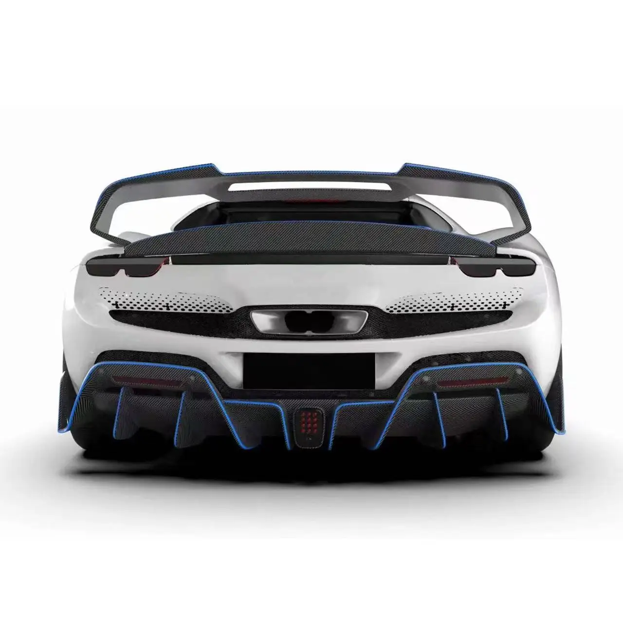 Комплект для корпуса из сухого углеродного волокна Fe rrari 296 GTB GTS передний диффузор