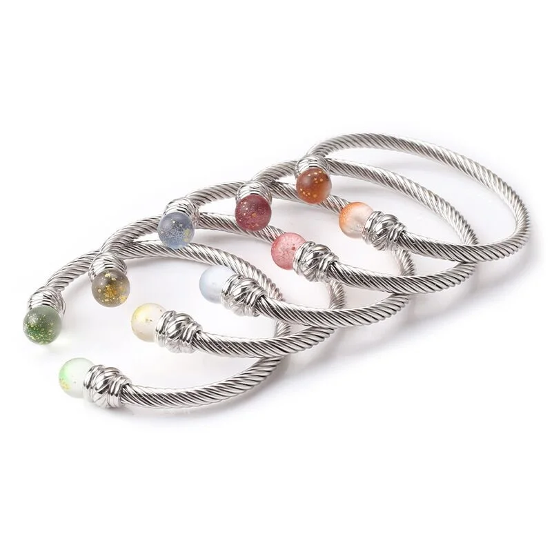 Модный Роскошный составной витой браслет из нержавеющей стали для женщин