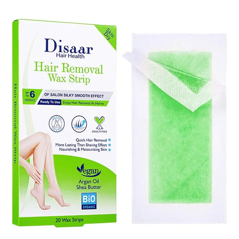 

20 Sheets Hair Removal Tool Wax Strips Waxing Wipe Sticker For Face Leg Lip Eyebrow Body Hair Removal Strip Paper Two Sides