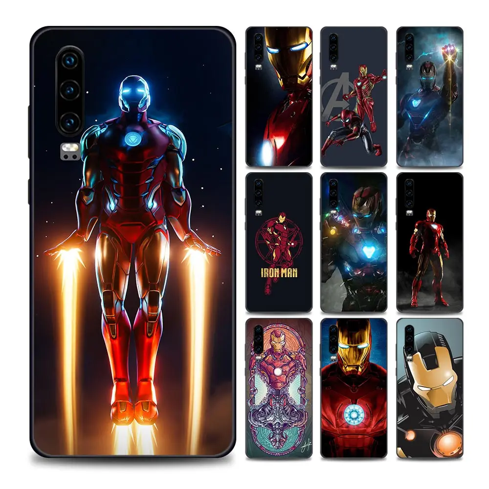 

Iron Man MALVEL Phone Case for Huawei P10 Lite P20 Pro P30 Pro P40 Lite P50 Pro Plus P Smart Z Soft Silicone