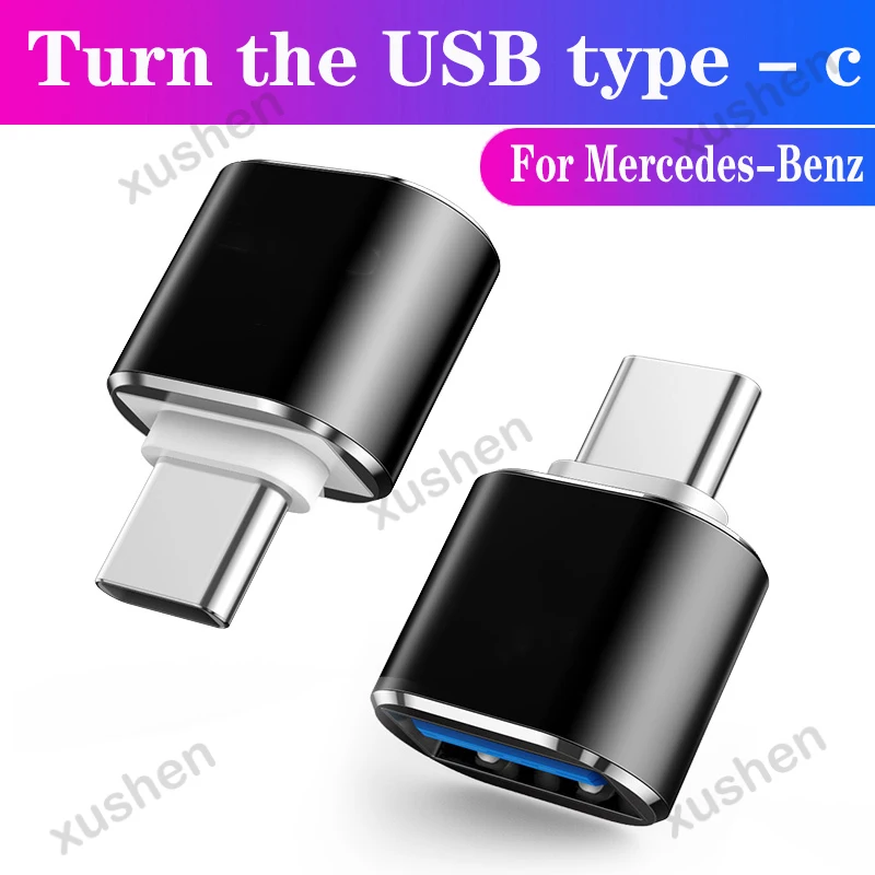 

Car Accessories New Type C To USB Charging Cable Adapter with Light for Mercedes Benz A B R G Class GLK GLA W204 W251 W463 W176
