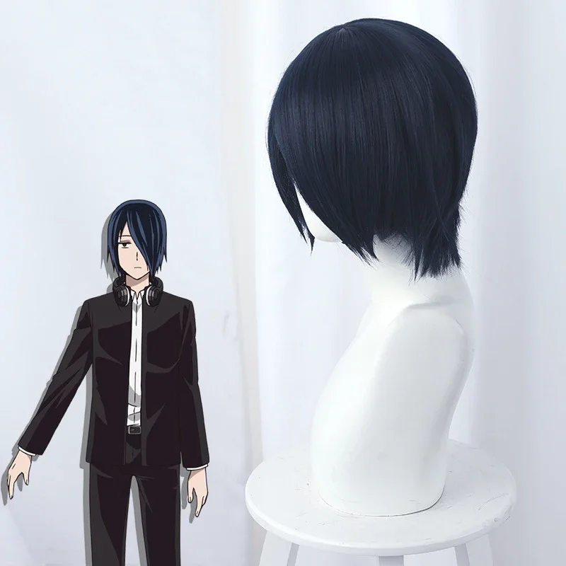 Kaguya-sama: Love is War Yu Ishigami-peluca для косплея corta синий Марино высокая температура peluca disfraz