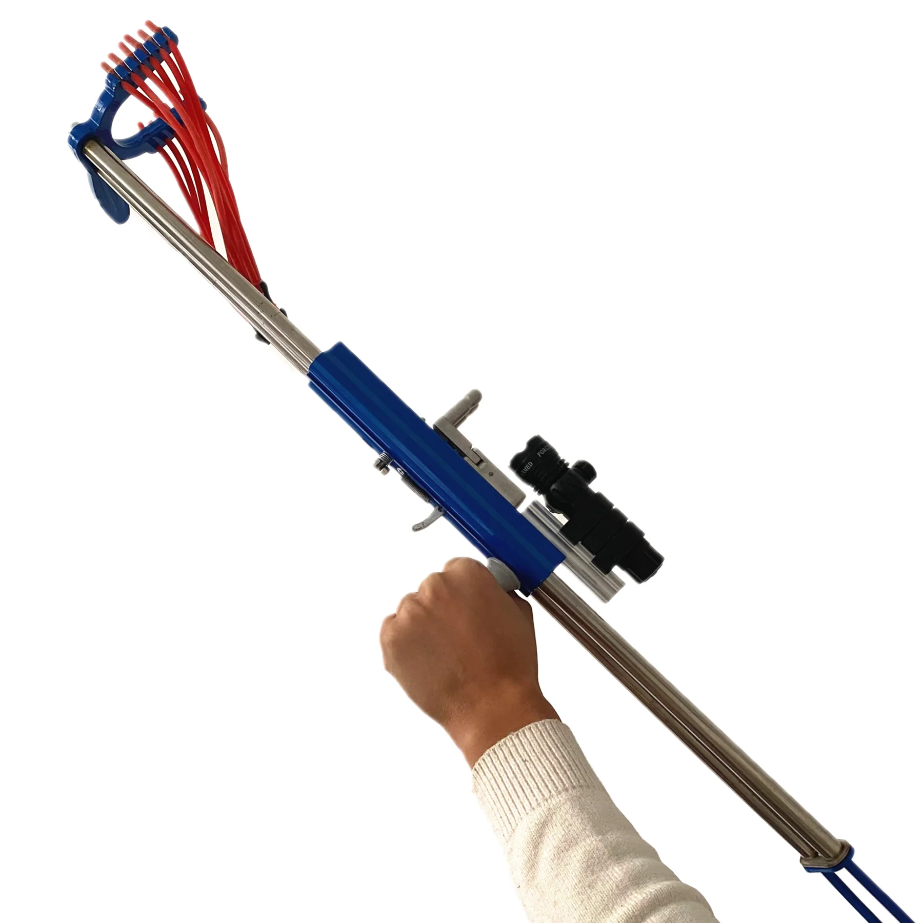 

Powerful Slingshot Outdoor Shooting Stainless Steel Catapult with 12 Strand Rubber Band Laser Hunting Slingshot