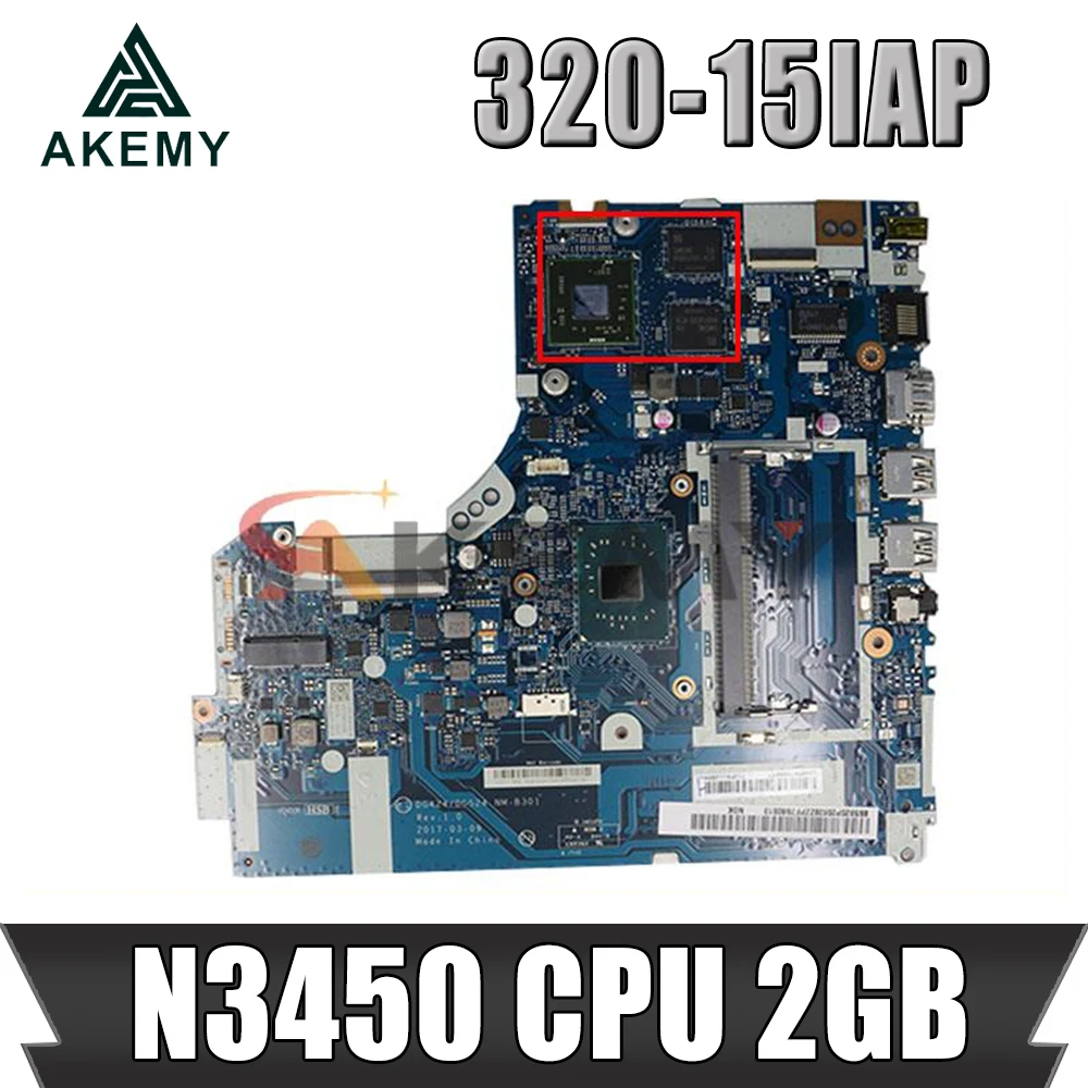 

for Lenovo 320-15IAP notebook motherboard DG424 DG524 NM-B301 with N3450 CPU 2GB GPU DD3L tested 100% work