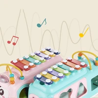 kids music toys baby piano musical instrument children bus sorter 8 note knock on key piano toddler educational sound baby toy