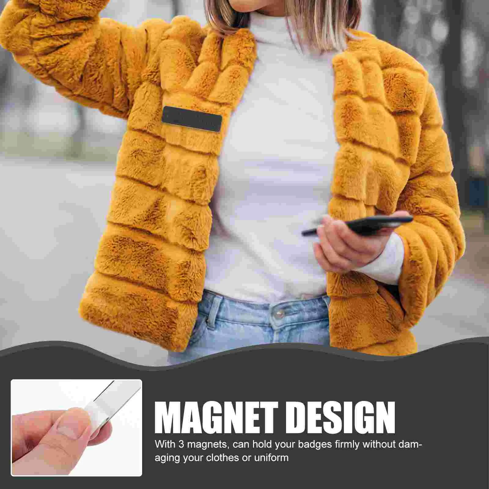 Бейдж Магнитный 10 шт. маленький металлический держатель для конференций