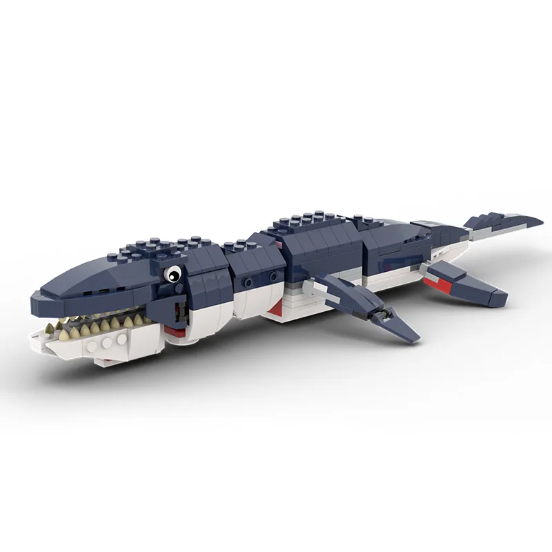 MOC Shark Set Model 56298 Prehistoric Sea Creatures Building Blocks Bricks Ocean Fish  CompatibleDIY Toys for Children Gift images - 6