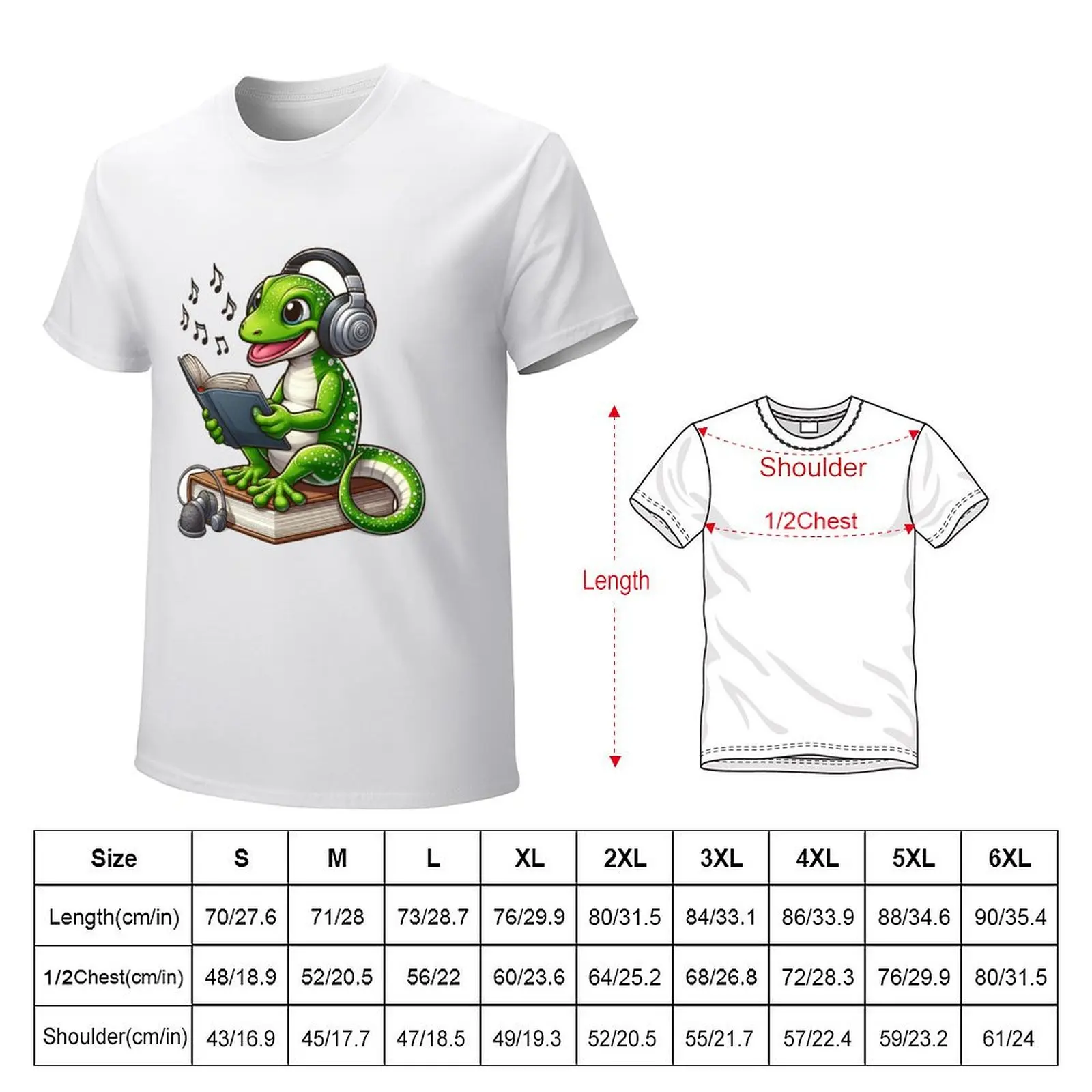 Литературный Гекко: Обнимайте мудрость слов футболка с принтом животного для