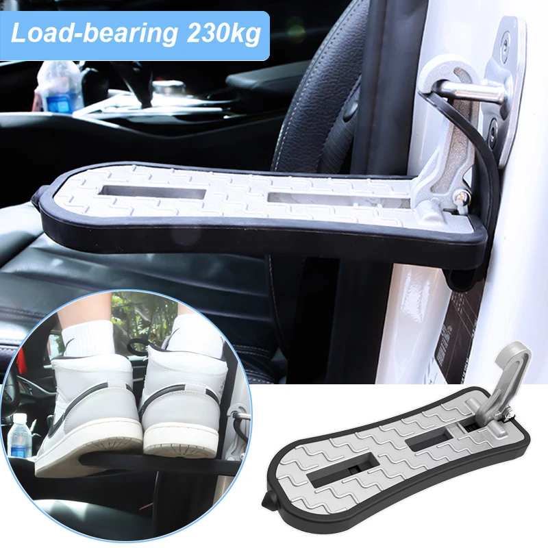 

Universal Folding Car Door Step Latch Hook Step Extended Auxiliary Foot Pedal Aluminium Alloy Safety Hammer For Jeep Suv