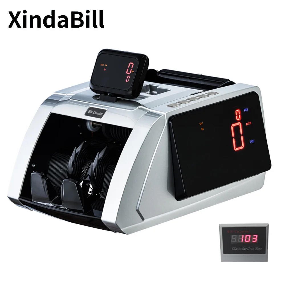 1003 UV/MG/IR Money Counter Machine USD EURO Banknotes Cash Detector with Large Display Bill Counter for Bank