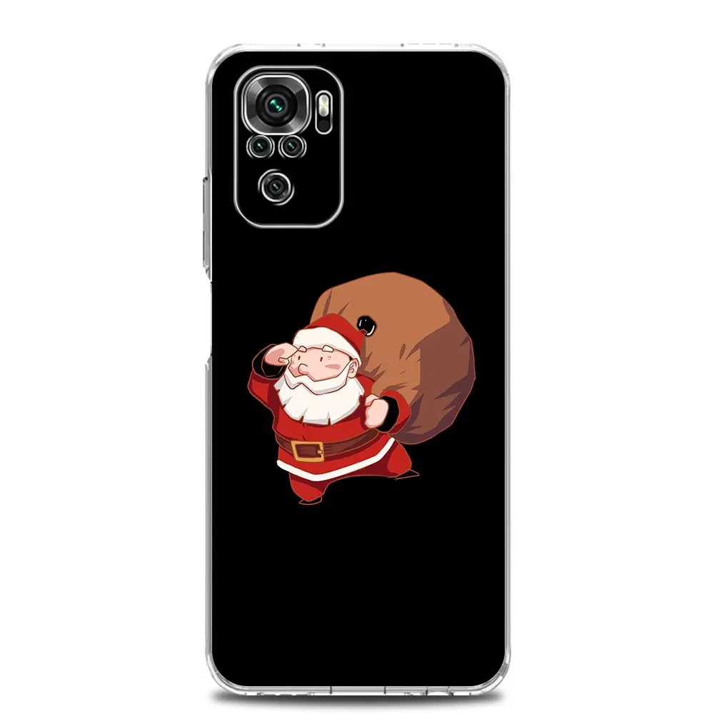Рождественский чехол для телефона с Санта Клаусом Xiaomi Redmi Note 13 12 5G 9S 9 8 10 11 Pro Plus 4G 9T
