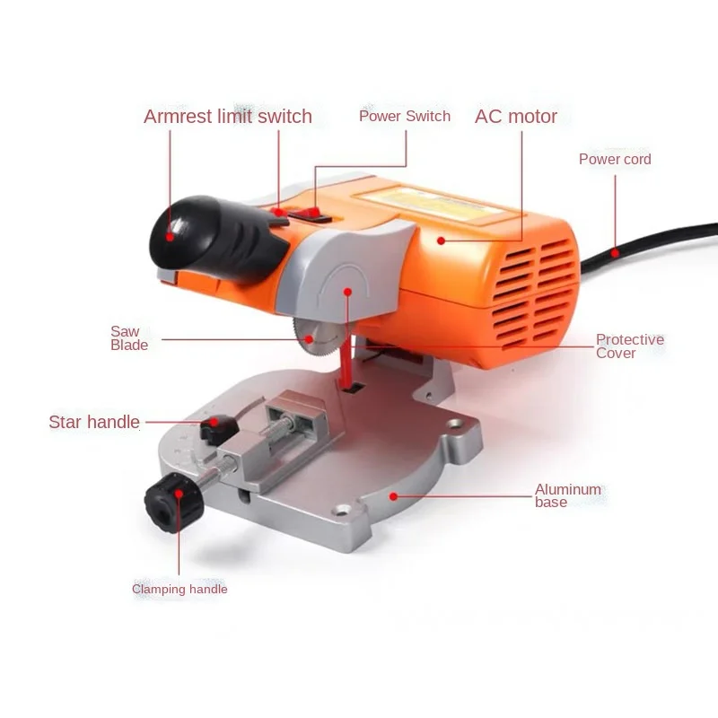Electric Cutting Saw Table Bench with 3/8&quot Blade Cut Off Machine Power Tool For Metal Wood Plastic new |