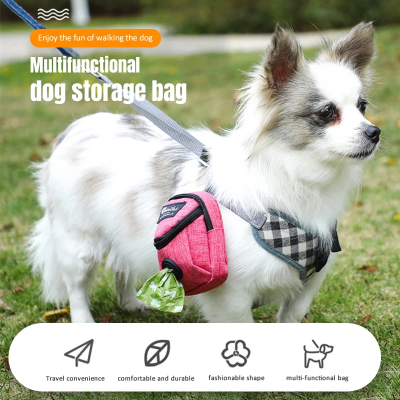 

Pet Dog treat pouch Portable Multifunction Dog training bag Outdoor Travel Dog Poop Bag Dispenser Durable Pet accessories