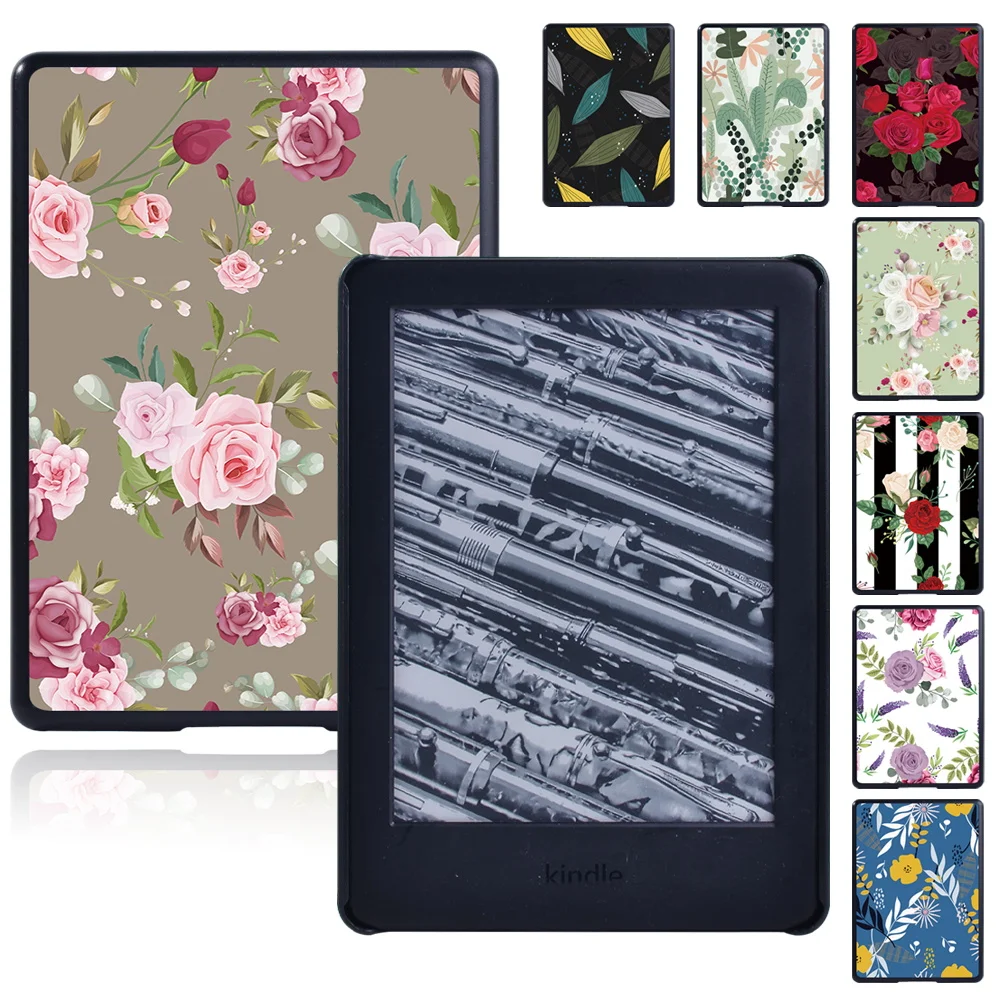 

Case for All-new Kindle 10th 2019 /Kindle 8th 2016 Flowers Pattern Tablet Shell Cover for Paperwhite 1 5th/ 2 6th/ 3 7th/ 4 10th