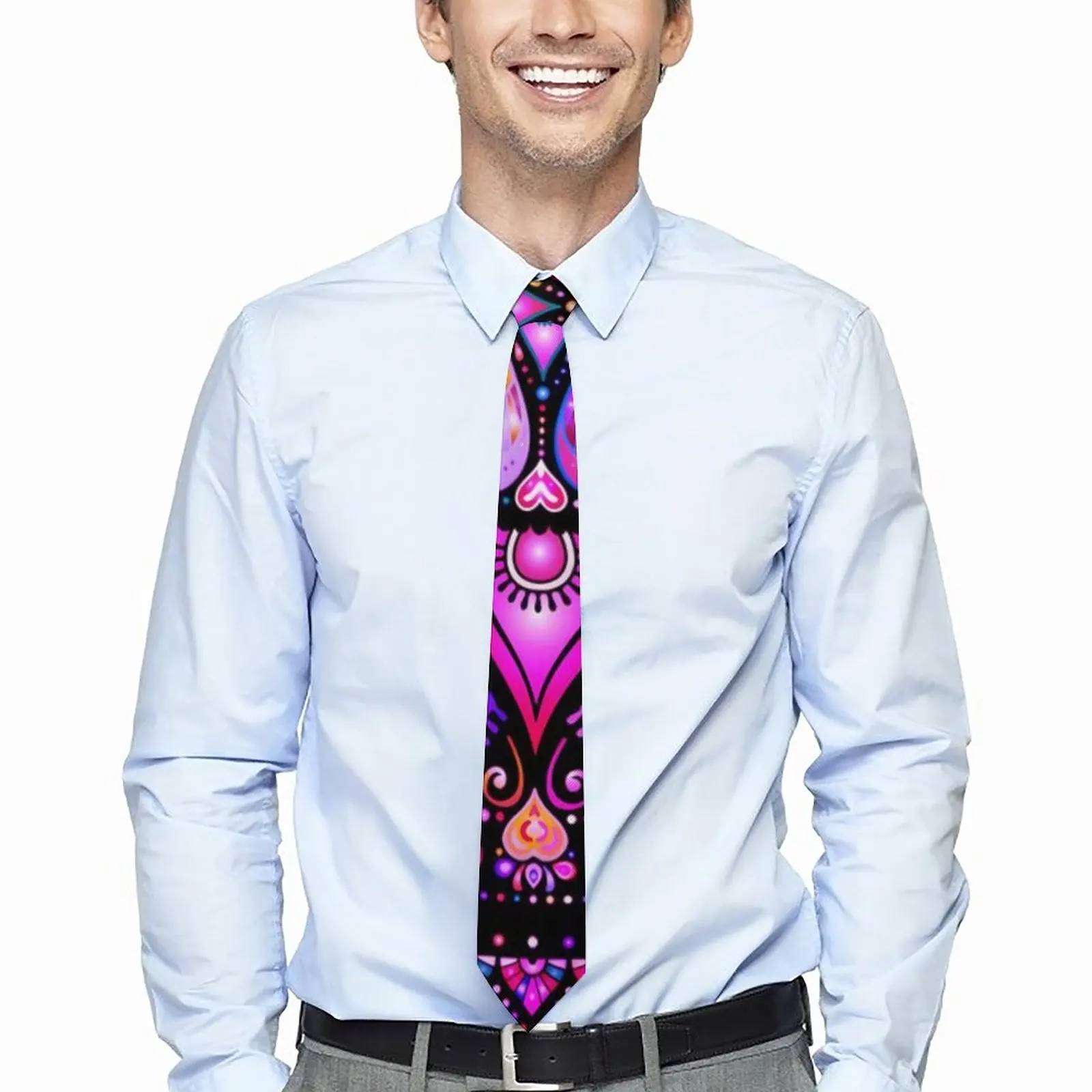 

Красочные мандалы галстук винтажный принт элегантные шеи галстуки для взрослых унисекс Свадебные вечерние воротник галстук дизайн аксессуары для галстуков