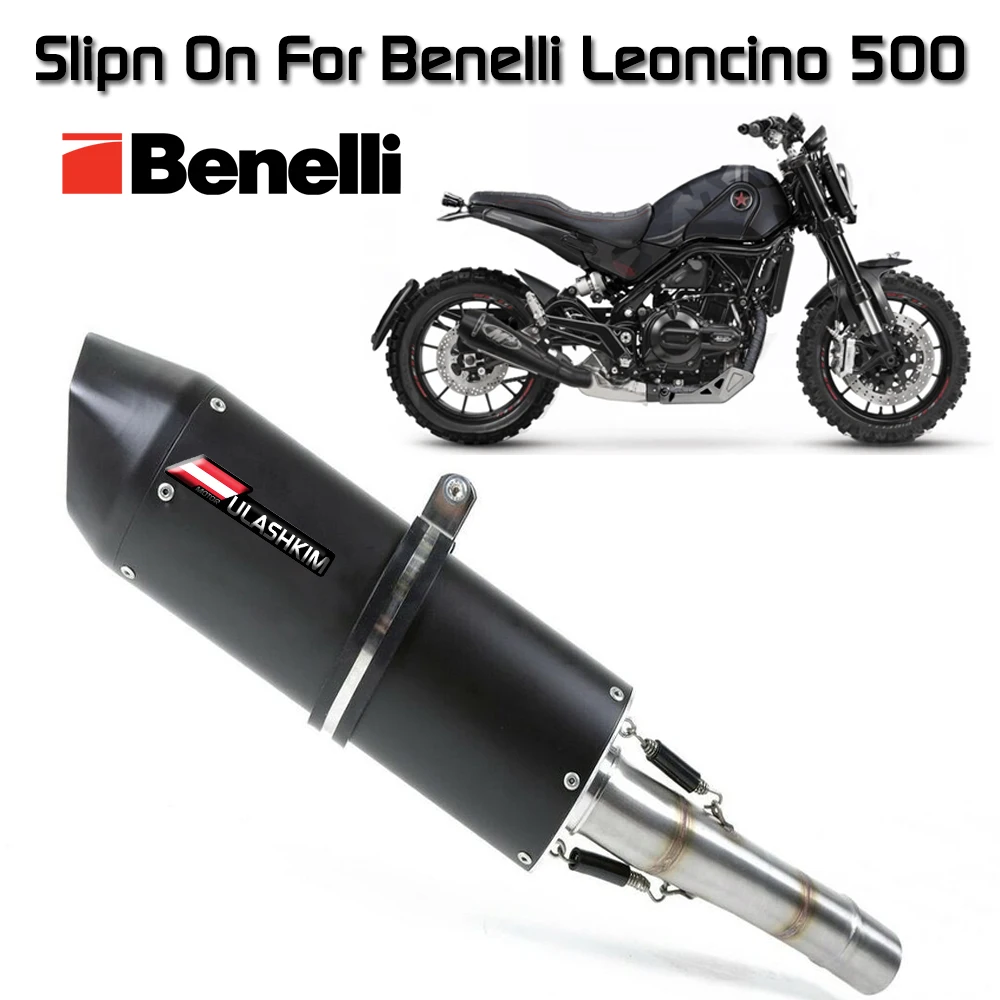 

Slip On Exhuast For Benelli Leoncino 500 BJ500 Motorcycle Exhaust Pipe Escape Middle Link Pipe Exhuast DB Killer Muffler
