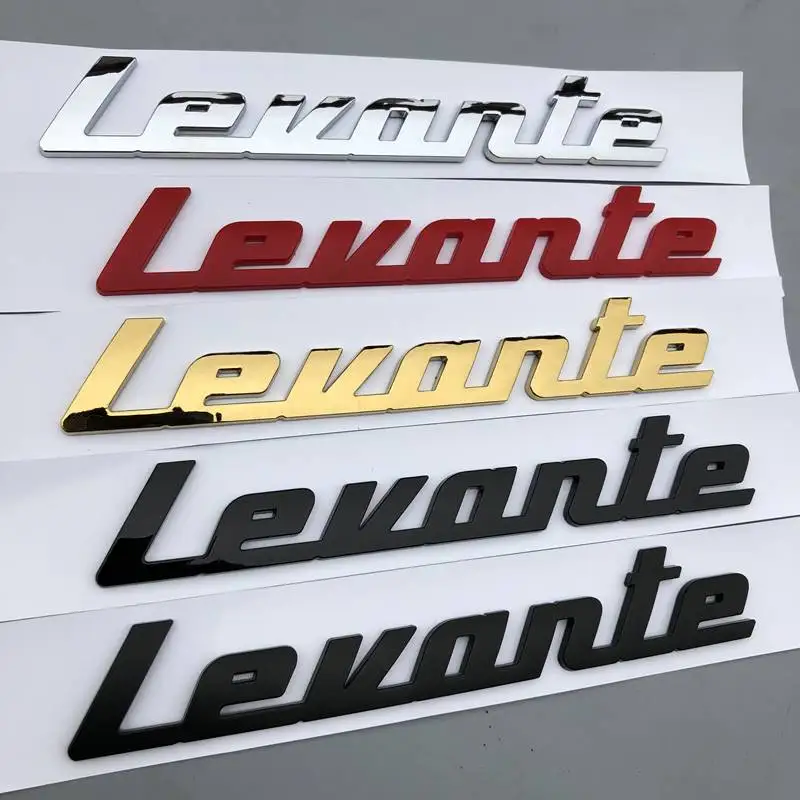 

Наклейки на заднюю багажник автомобиля из АБС-пластика эмблема значок для Maserati Levante логотип буква Авто Боковая наклейка стильные модифицированные аксессуары
