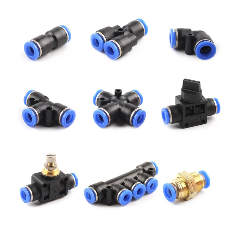 

PU/PY/PV/PE/PZA/HVFF/LSA/PK/PM Pneumatic Fitting Pipe Connector Tube Air Quick Fittings Water Push In Hose Couping 4mm-16mm