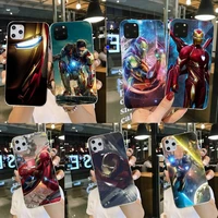 marvel superhero iron man phone case for iphone 13 12 11 pro max mini xs max 8 7 plus x se 2020 xr silicone soft cover