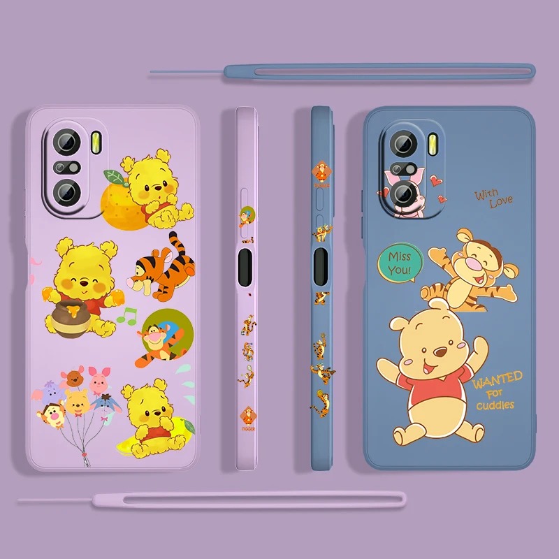 

Winnie Disney Bluster Day Phone Case For Xiaomi Redmi K50 K40 K30 Gaming 10X 9 9A 9T 9AT 8 8A Pro 4G 5G TPU Gel Liquid Left Rope