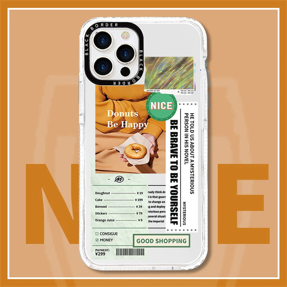 

Transparent case with English letters is suitable for Apple 14 iphone13 12promax creative personality mobile phone soft shell