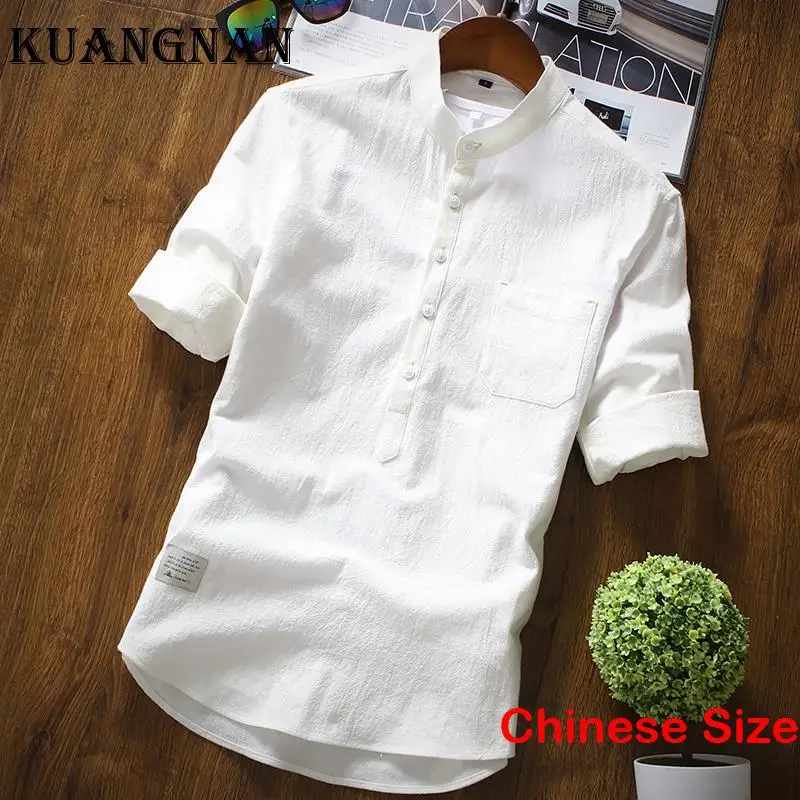 

KUANGNAN Cotton T-shirts Men Clothings Tops T-shirt Men's Korean Style Clothes Sportswear Man Hip Hop Japanese 3XL 2023 Summer
