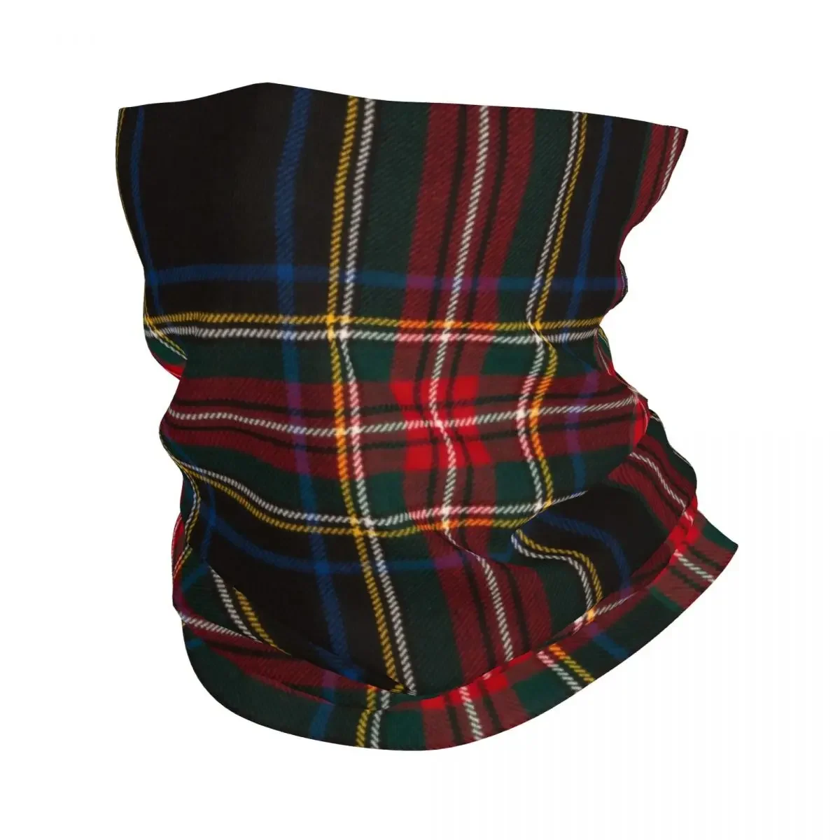 

Luxury Black Tartan Plaid Neck Gaiter Women Men UV Protection Winter Geometric Gingham Check Texture Bandana Scarf for Hiking