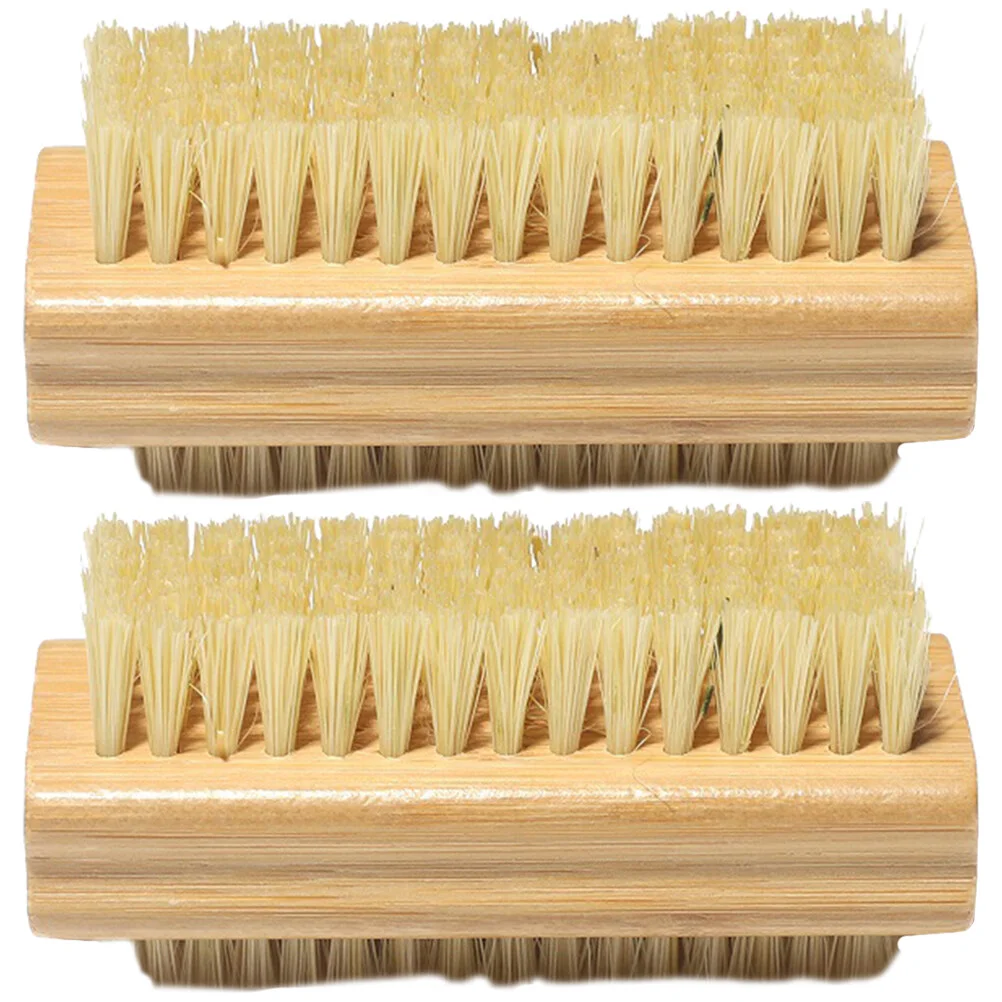 

2 Pcs Nail Scrubber Wash Brush Daily Use Fingernail Home Cleaner Cleaning Convenient Sisal Multi-function Scrubber