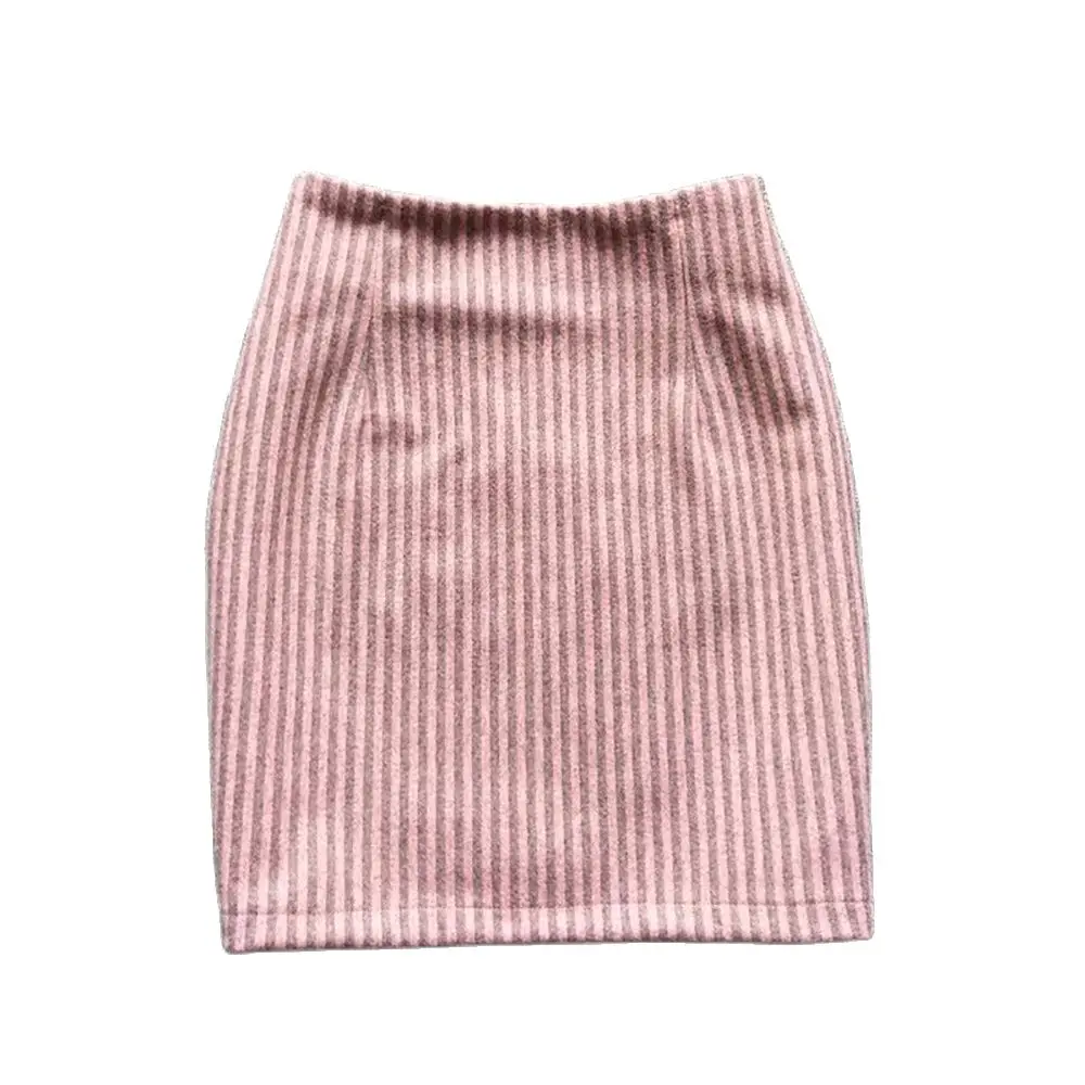 Skirt Women's Slim A-line Autumn/winter High Waist Wrap Hip Skirt Stripe Work Y2k Kawaii Mini Pink Skirts Short