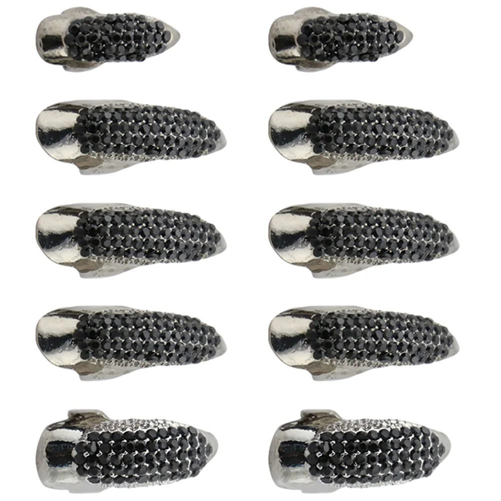 

Finger Ring Claws Nail Claw Rhinestone Armorrings Fingernail Costume Gothic Jewelry Cosplay Punk Fingernails Knuckle Nails
