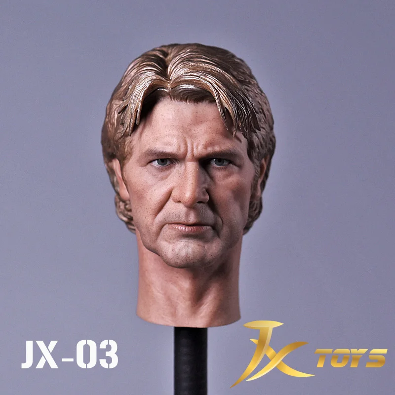 

For Collection JXtoys-03 1/6 Old Han Solo Head Carving Harrison Ford Head Sculpt Fit 12'' Male Action Figure Body Model